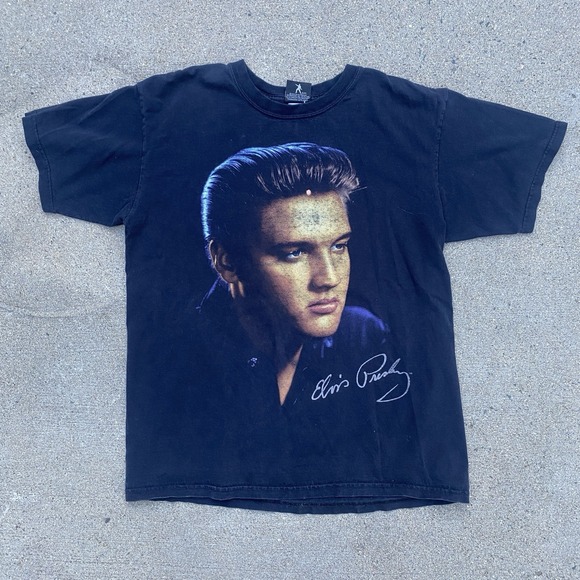 Direct From Graceland Other - Vintage Elvis Presley Tee Shirt Rap Style Graceland M/L Distressed Black